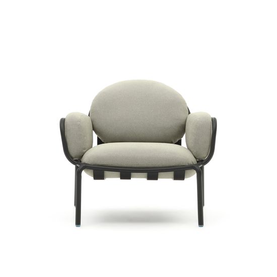 Уличное кресло Joncols с бежевой обивкой и серым алюминием