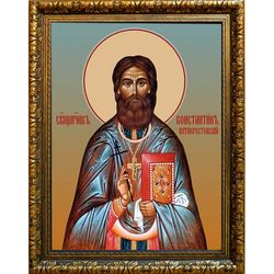 Константин Пятикрестовский, священномученик, пресвитер. Икона на холсте.