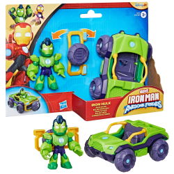 Hasbro G1257 G1472 — Машинка Iron Racer с фигуркой Marvel: Железный человек и суперкоманда G1472 — фото 1