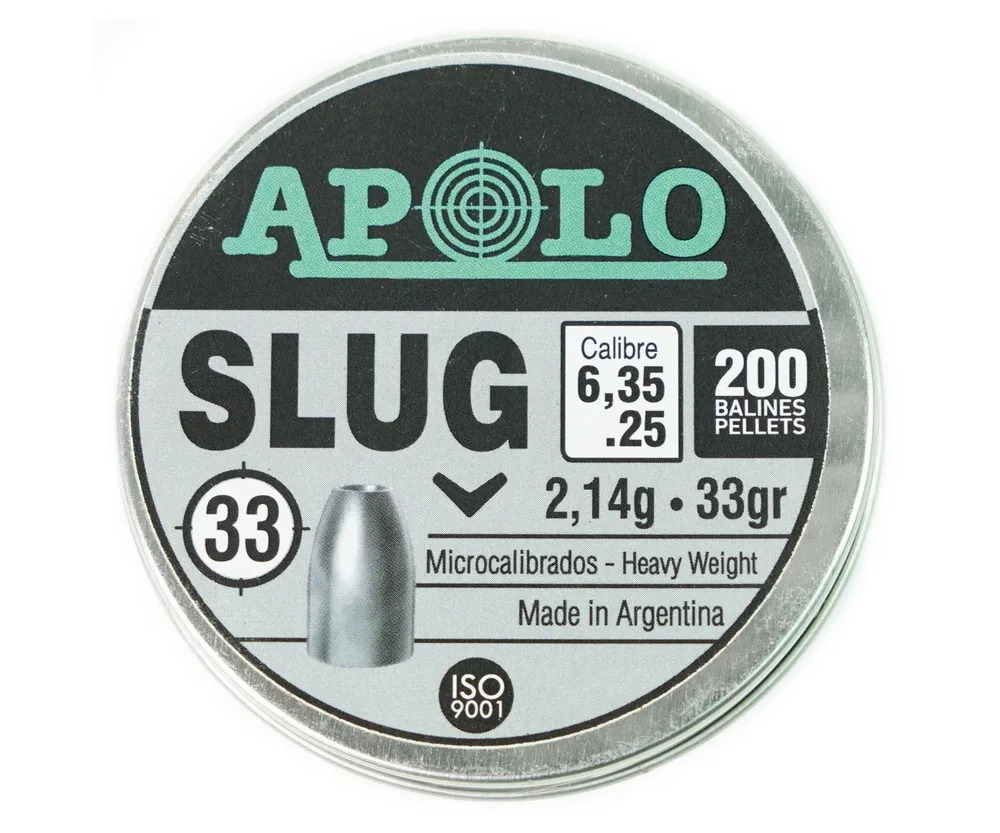 Пуля пневм. APOLO "Slug", для винт., 6.35 мм, 2,14г