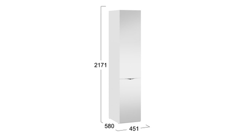 Шкаф для белья с зеркальной дверью «Глосс»