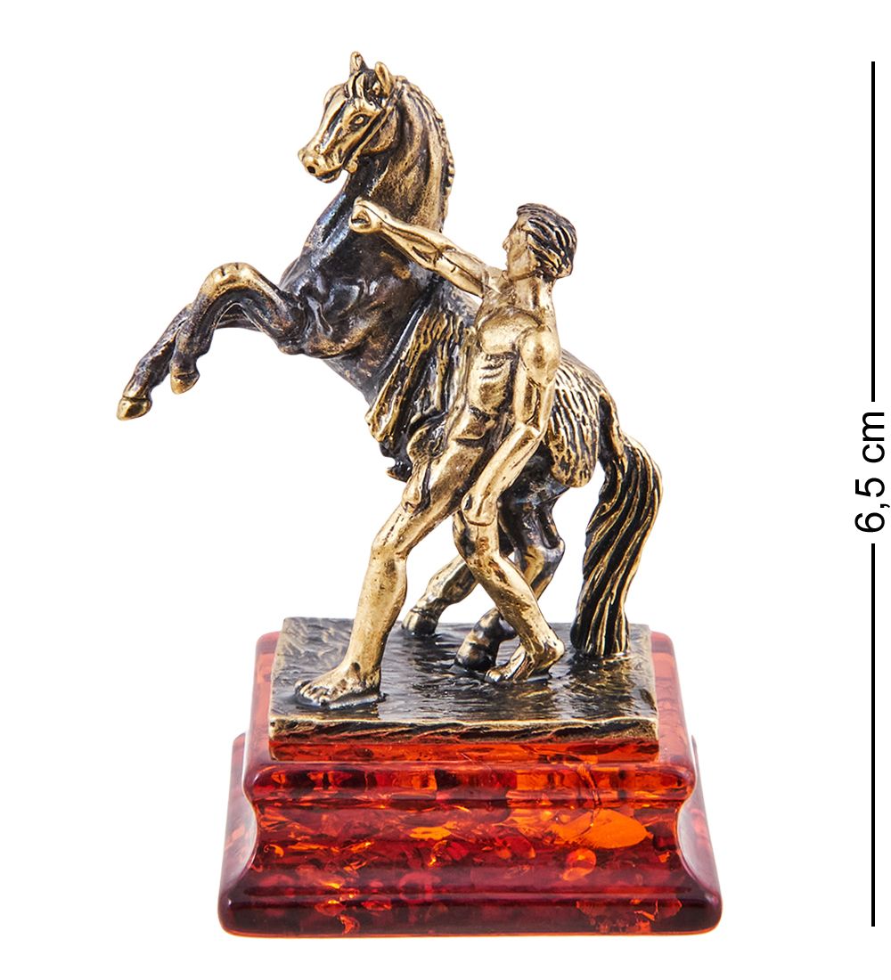 Народные промыслы AM-3641 Фигурка «Аничков мост» (латунь, янтарь)