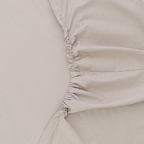 Простыня на резинке 160х200х30см Tkano Essential серо-бежевая tk24-fs0009