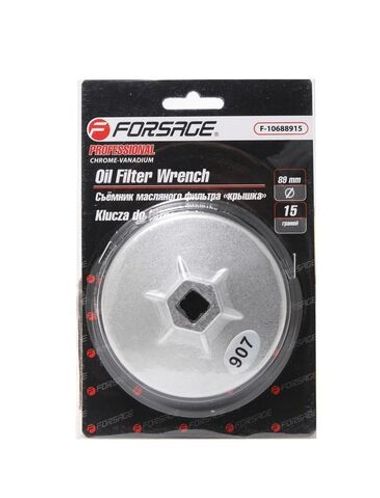 Съемник масляного фильтра ''крышка''91мм х 15гр, в блистере Forsage F-10689115