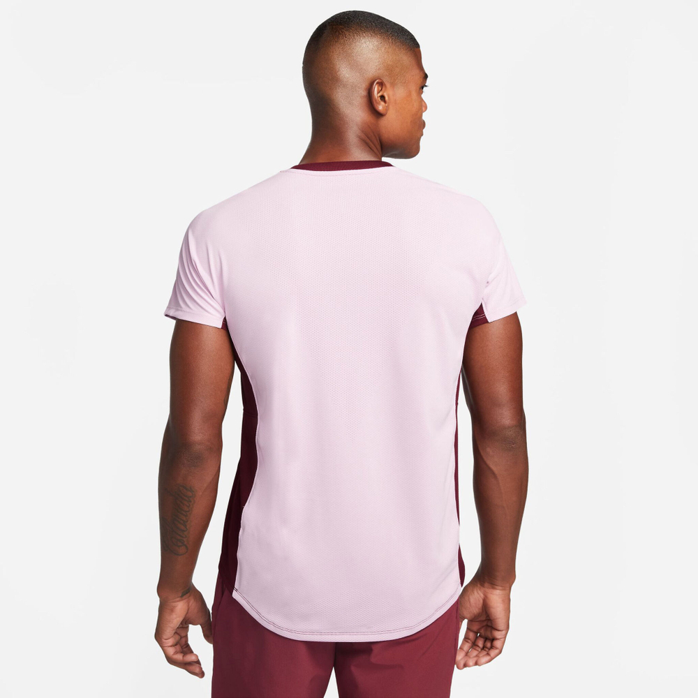 Мужское теннисное поло Nike Dri-Fit Advantage Slam Ultimate Polo Men - Dark Red, Lilac