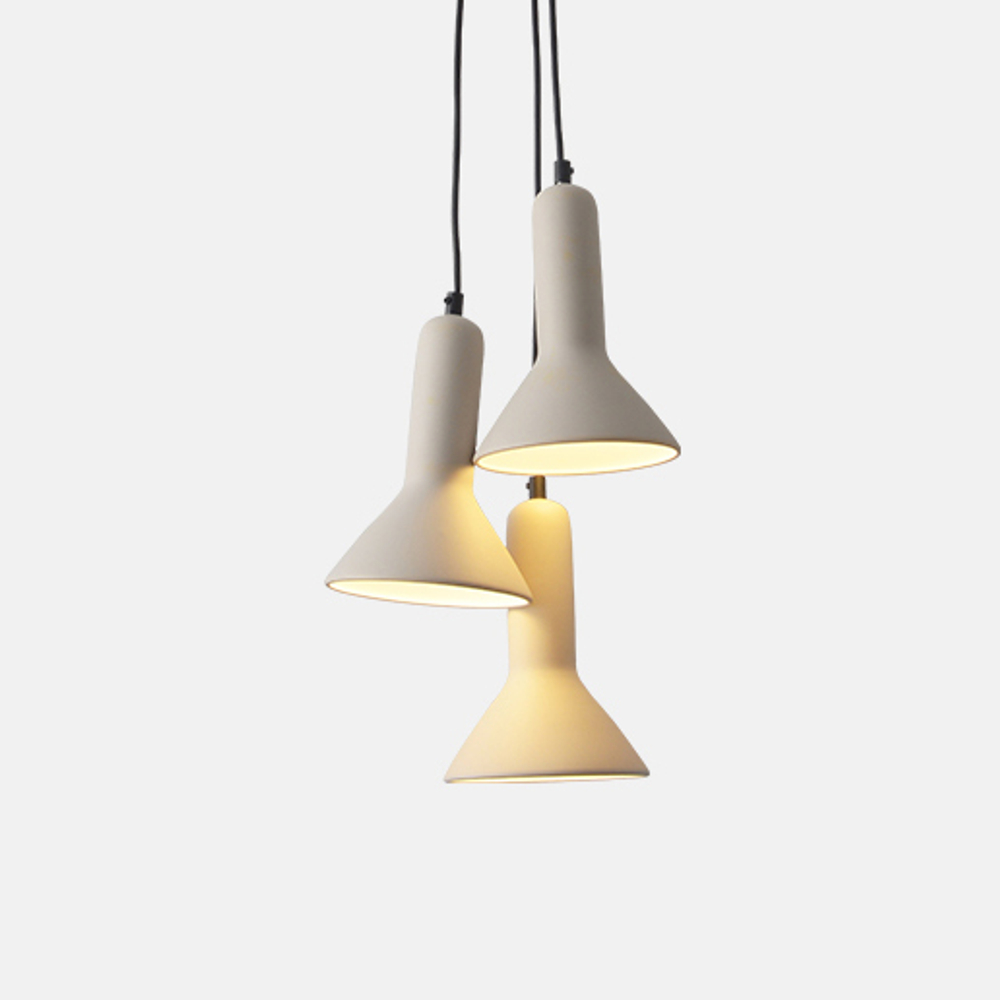 Pendant design lamp  TORCH S1 by Sylvain Willenz (White,  3 lampshade )