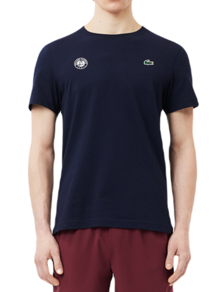 Теннисная футболка Lacoste Ultra-Dry Sport Roland Garros Edition Tennis T-Shirt - midnight blue