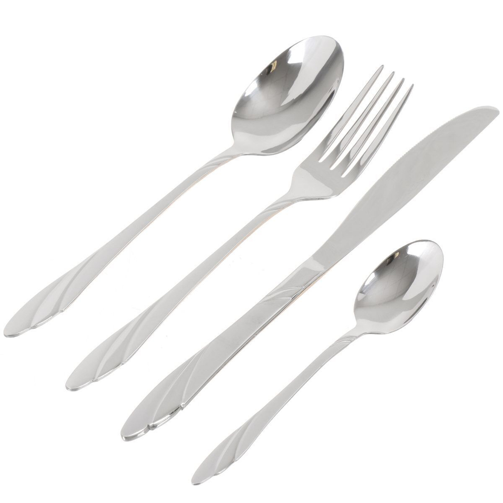 Набор столовых приборов нерж сталь, 24 пр, столовый, подар уп, Daniks, Band