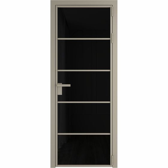 Алюминиевая дверь 14AG никель матовый остеклённая