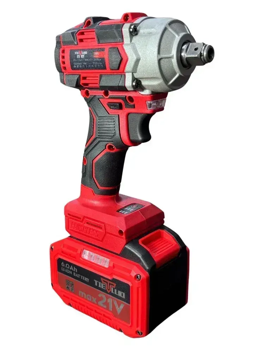 Набор 2в1 аккумуляторного инструмента TIELLIO: УШМ, Гайковерт бесщеточные 2 АКБ LI-ION 6Ач