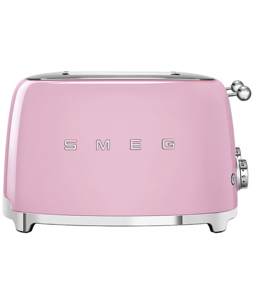 Smeg Тостер на 4 ломтика, розовый