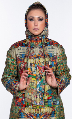 Пальто "Витраж", по мотивам живописи Тани МакКабе