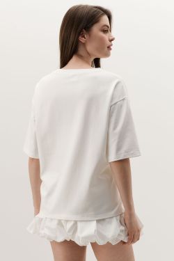 Футболка "Ballet" кремового цвета