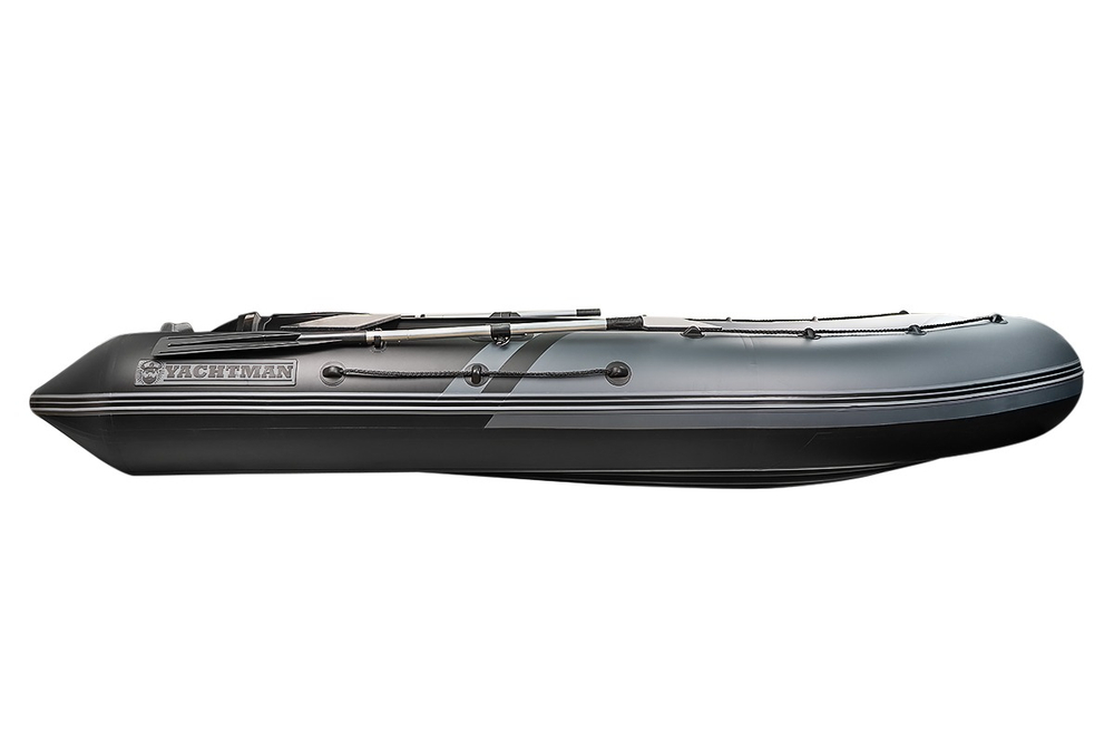 YACHTMAN-360 НДНД (Яхтман) серый-черный (лодка ПВХ нднд под мотор с усилением)
