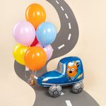 Шар 3D (29''/74 см) Фигура, Три Кота, Коржик в машинке, 1 шт. в уп.