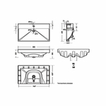 Раковина накладная "Fest-80" белая, без кроншт (Sanita Luxe)