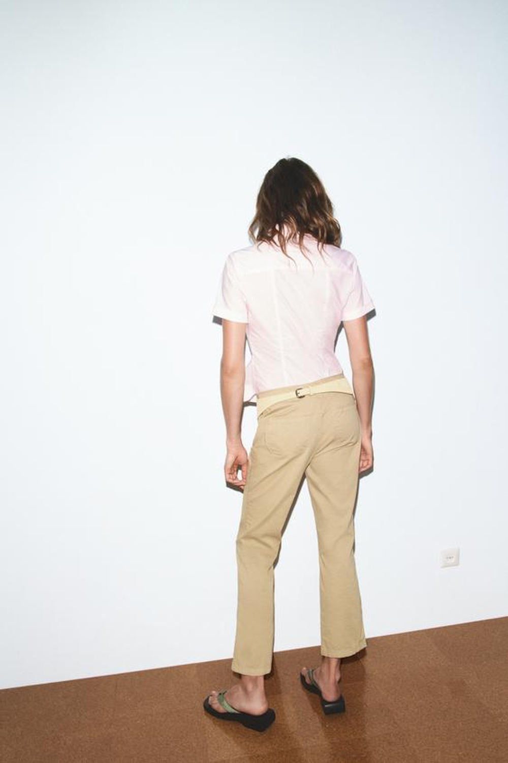 ZARA БРЮКИ МИНИ-КЛЁШ С КАРМАНАМИ, РЫЖЕВАТО-КОРИЧНЕВЫЙ