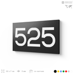 Номер на дверь 525, табличка на дверь для офиса, квартиры, кабинета, аудитории, склада, черная 120х70 мм, Айдентика Технолоджи