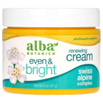 Alba Botanica, Даже & Bright, восстанавливающий крем, швейцарский альпийский комплекс, 57 г (2 унции)