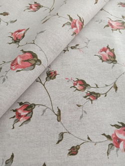 Ткань бязь плательная, рис. "Розы", ширина 150 см, арт. 215