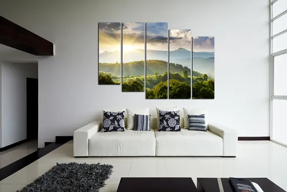 Модульная картина "Горный пейзаж"