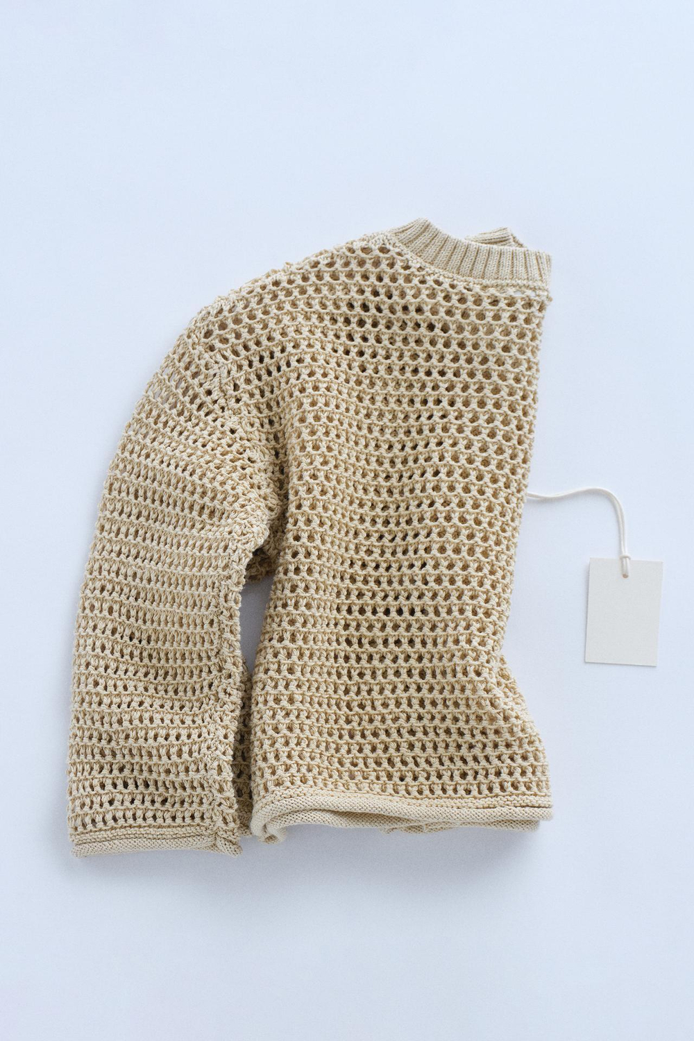 ZARA КАРДИГАН ИЗ ХЛОПКА И ЛЬНА — TIMELESZ, СВЕТЛЫЙ ХАКИ