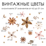 Стикеры ВИНТАЖНЫЕ ЦВЕТЫ