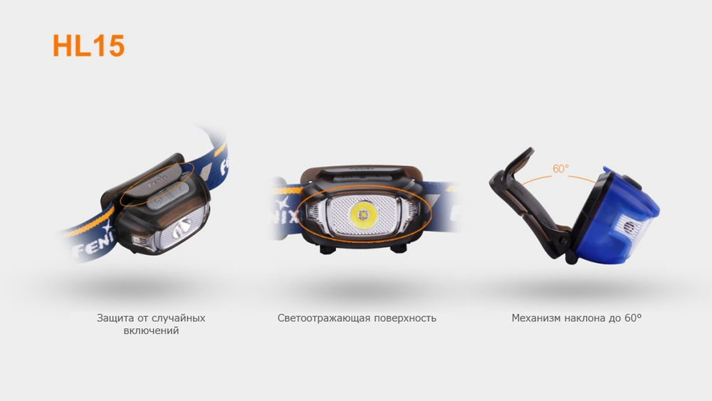 Налобный фонарь Fenix HL15 черный