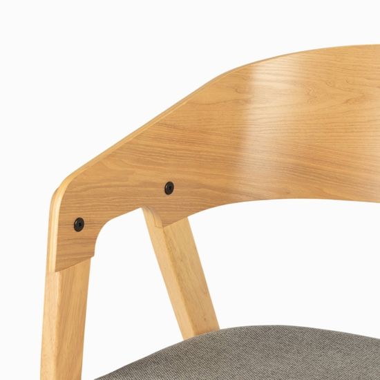 Стул Prerogative деревянный и светло-серая ткань