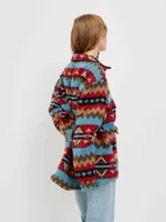 Рубашка Kefirmaykifer Оверсайз Этно красно-синяя