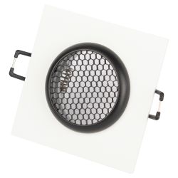 Встраиваемый светильник алюминиевый ЭРА KL110 WH/BK MR16 GU5.3 белый/черный матовый