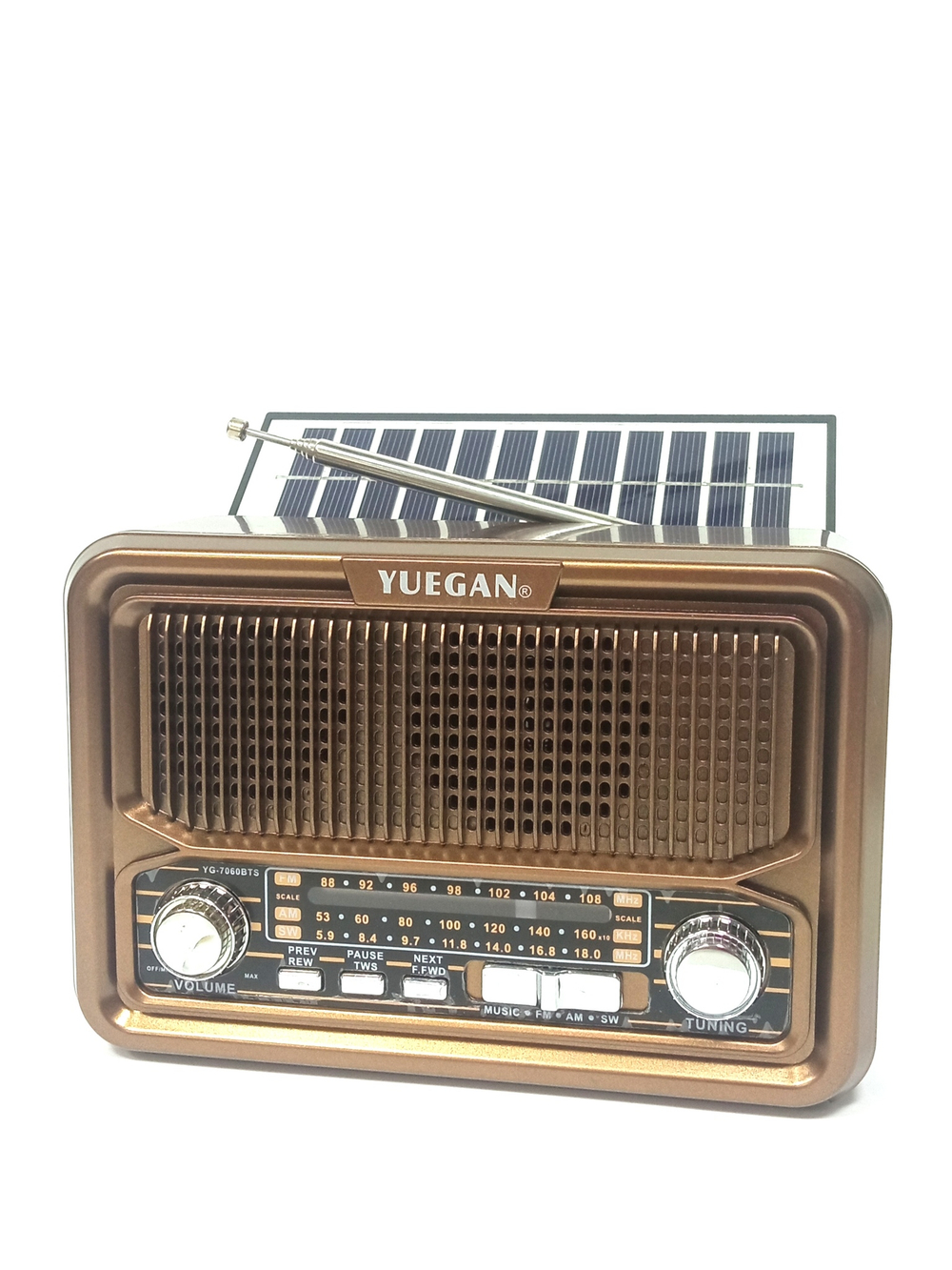Радиоприемник с MP3 плеером +Solar panel +BT Yuegan YG7060BTS