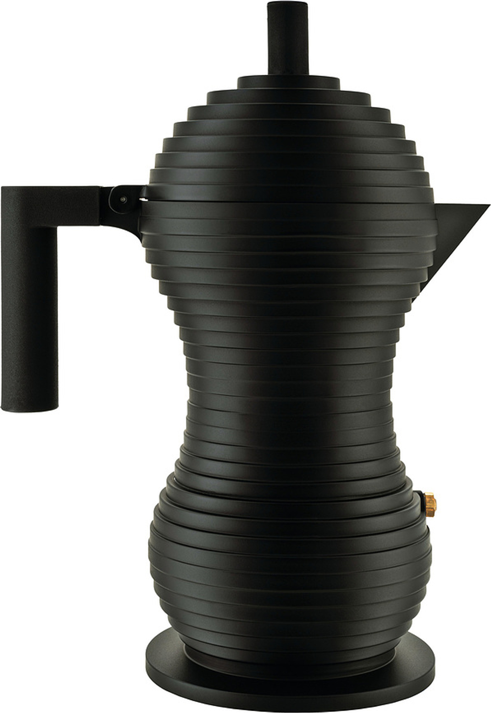 Гейзерная кофеварка Alessi, Pulcina, 300 мл, алюминий, чёрная