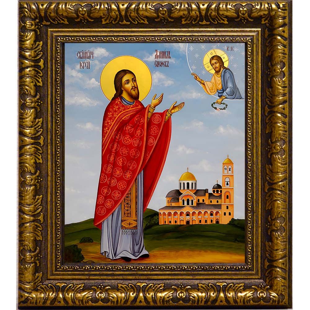 Даниил Сысоев священник, миссионер. Икона на холсте.