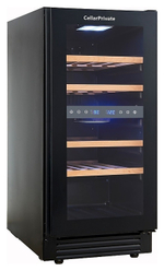 Винный шкаф Cellar Private CP027-2TBH черная дверь со скрытой рукояткой