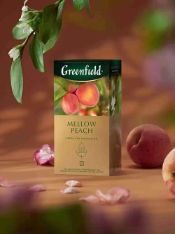 Чай в пакетиках зелёный Greenfield Peach Mellow, 25 шт