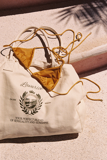 Сумка-шоппер с принтом Экрю