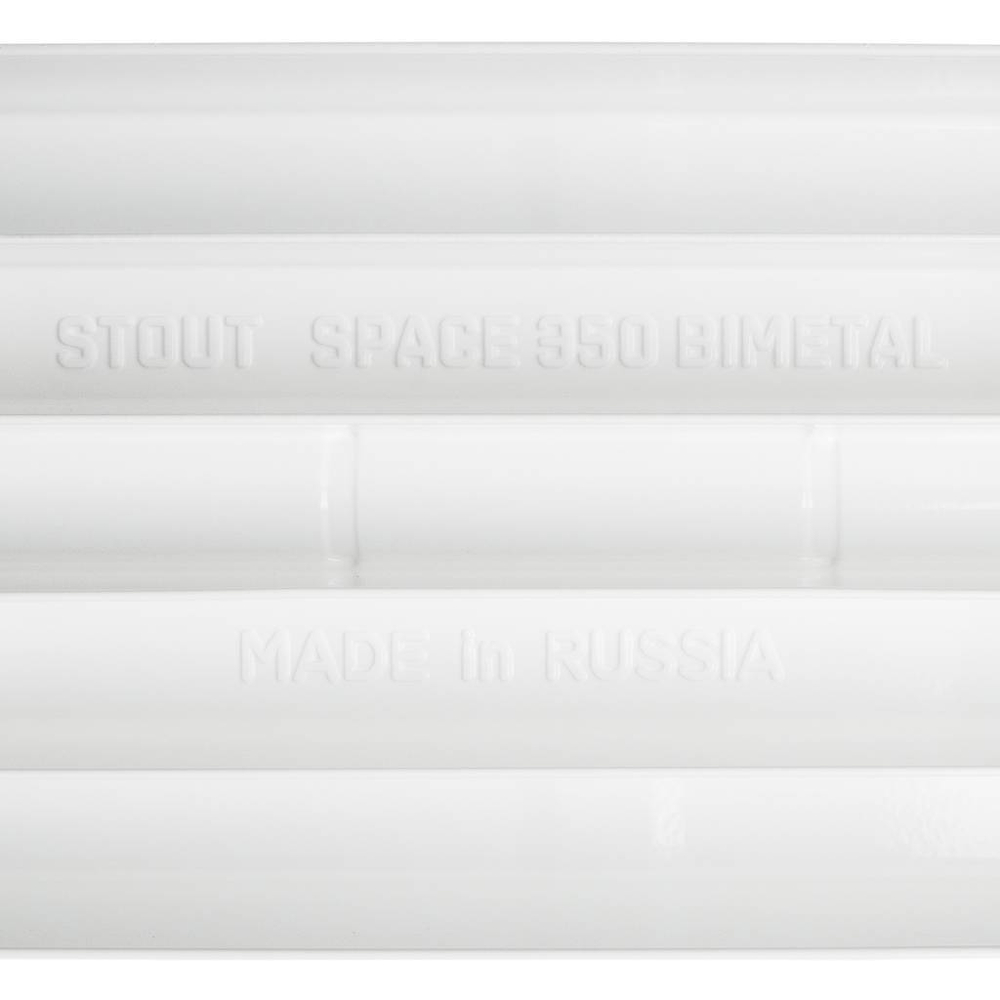 STOUT  Space 350 12 секций радиатор биметаллический боковое подключение RAL9016