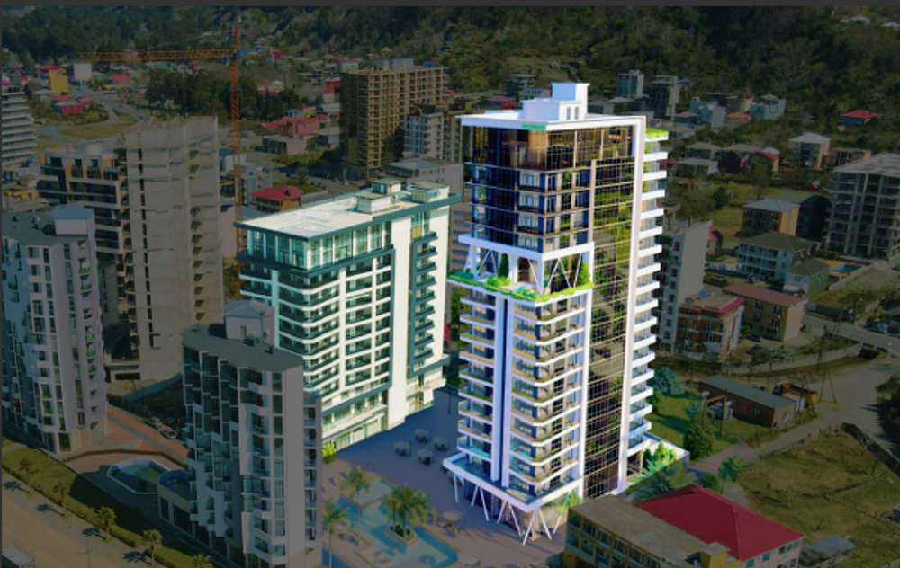 "Green Side" Грузия, Гонио, инвестиционный апарт-отель на первой береговой линии пляжа Гонио-Квариати, застройщик премиум-сегмента