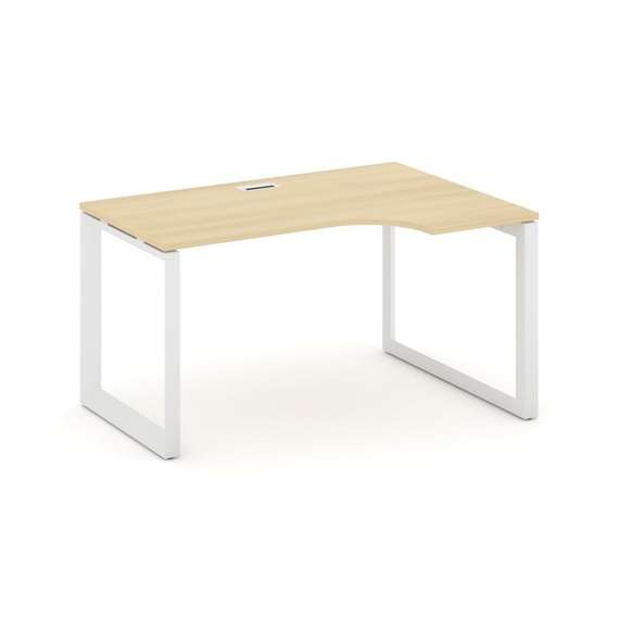 Style Project Стол рабочий эргономичный SN-59O.SPA-012(R) Акация Лорка/Металл Белый/Белый Заглушка 1