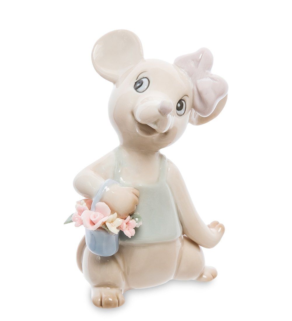 JP-121/12 Фигурка «Мышка с цветами» (Pavone)