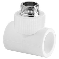 Тройник TEBO бел. PP-R комб. 25х3/4 НР (10/80), арт. 030040506