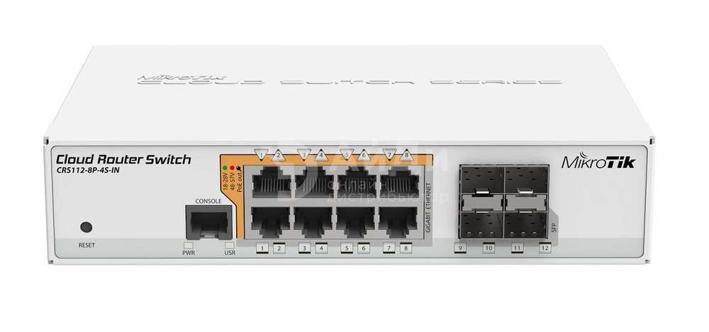 Маршрутизатор Mikrotik CRS112-8P-4S-IN
