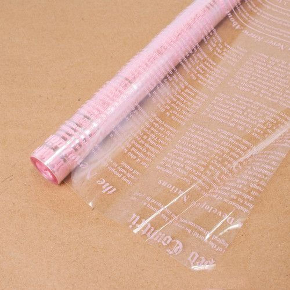 Пленка Газета деловая НЕЖНО-РОЗОВЫЙ 70*200гр