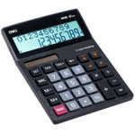 Калькулятор настольный DELI "M126" 12 разрядный, 180х128х37 мм, двухстрочный, черный