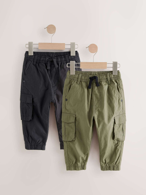 Брюки карго для мальчика Next AV2-841, 2 шт., Темно-серый, Хаки