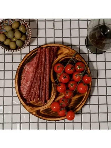 Деревянная менажница "Инь-Янь" из кедра