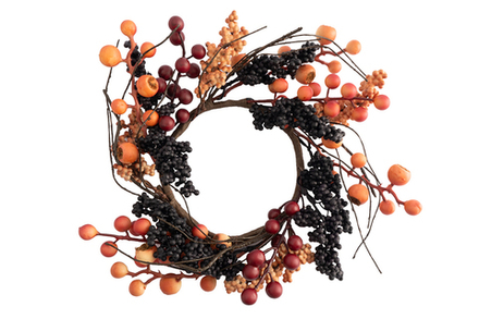 Венок декоративный 13x28см Anna Lafarg Bright pumpkin Ягоды