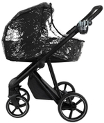 Детская коляска Roan Sol Vintage Leather 2.0 3 в 1 с автокреслом Tutis Elo Lux EduSky Black SL/10/L Black/Black/руч.Черный