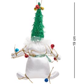 РусКукла RK-830 Кукла подвесная «Снеговик-ёлка»